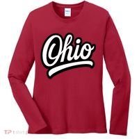 Ohio Script Logo Sports Team Fan College Varsity Women's Long Sleeve Shirt thumb 0