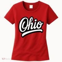 Ohio Script Logo Sports Team Fan College Varsity Women's T-Shirt thumb 0