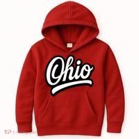 Ohio Script Logo Sports Team Fan College Varsity Kids Hoodie thumb 0