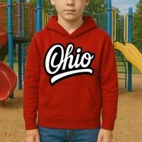 Ohio Script Logo Sports Team Fan College Varsity Kids Hoodie thumb 2