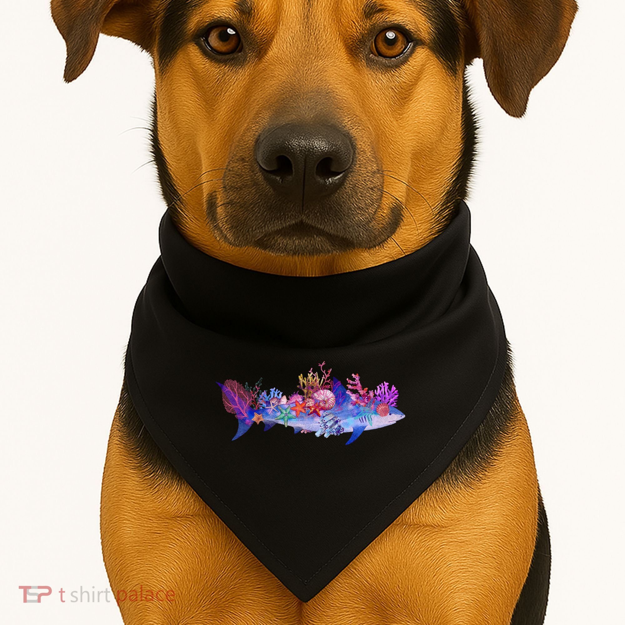 Ocean Sea Life Shark USA-Made Doggie Bandana