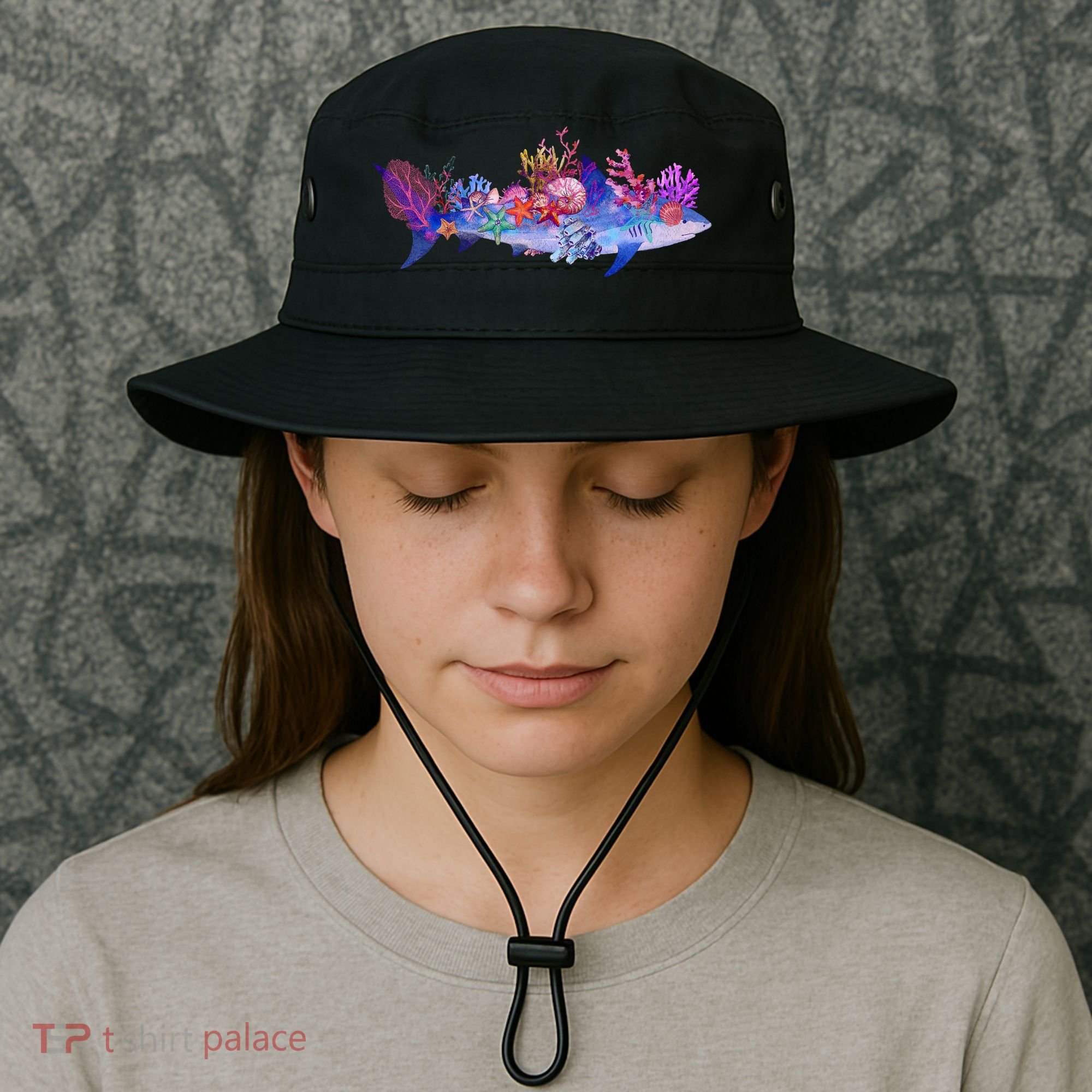 Ocean Sea Life Shark Bucket Hat