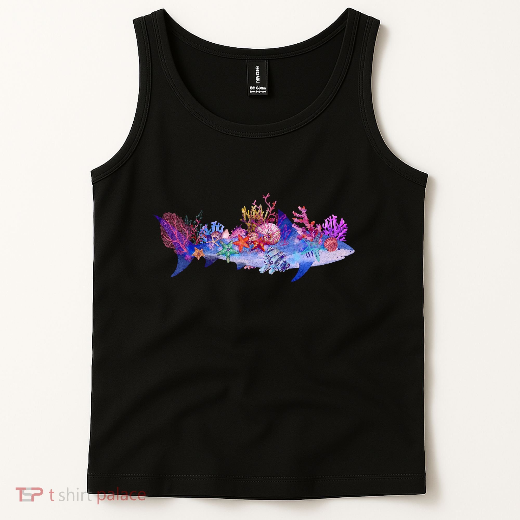 Ocean Sea Life Shark Tank Top