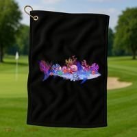 Ocean Sea Life Shark Golf Towel thumb 1
