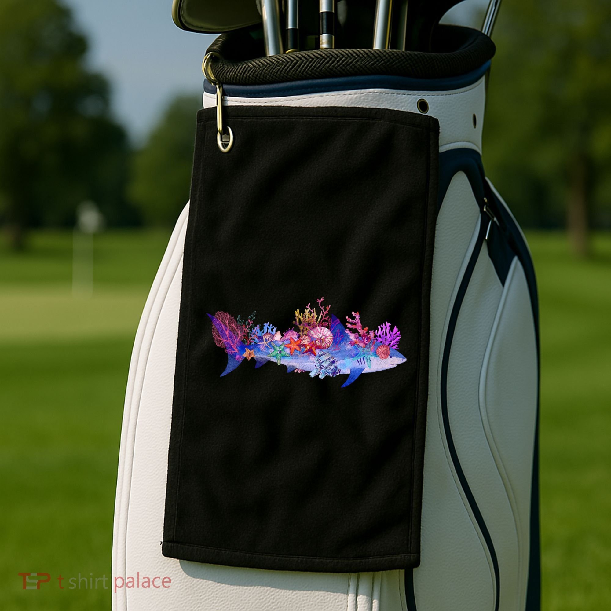 Ocean Sea Life Shark Golf Towel