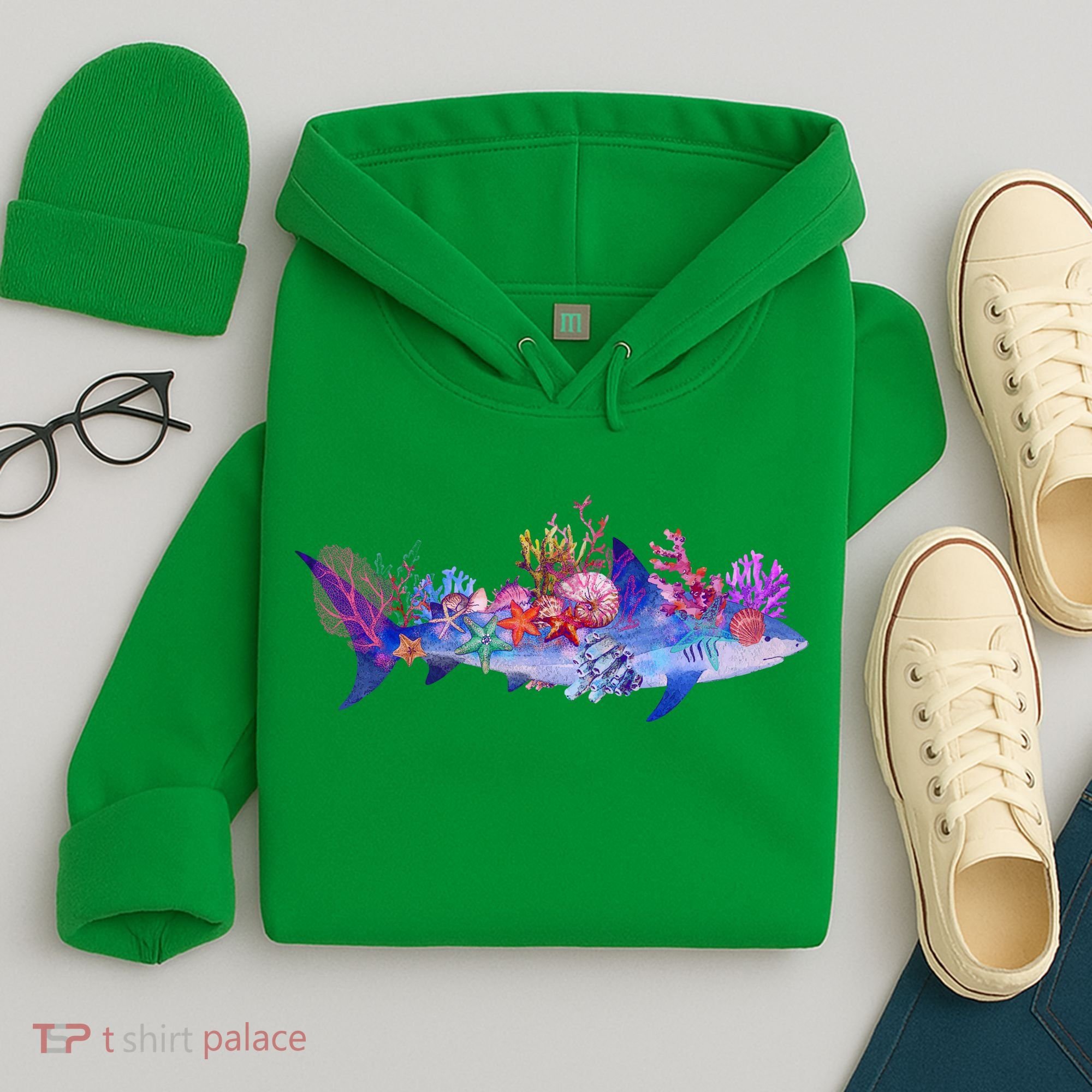Ocean Sea Life Shark Hoodie