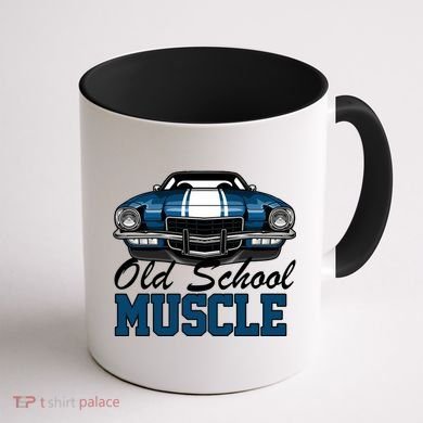 Old School Muscle Car Coffee Mug back