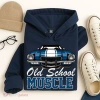 Old School Muscle Car Hoodie thumb 4