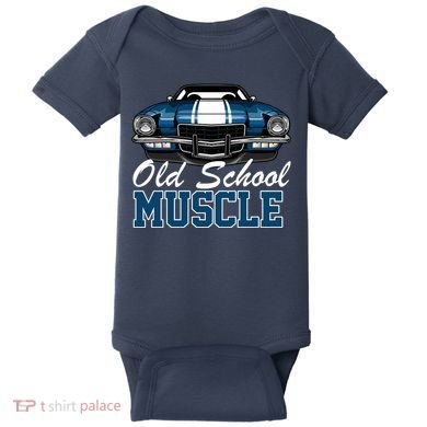 Old School Muscle Car Baby Bodysuit