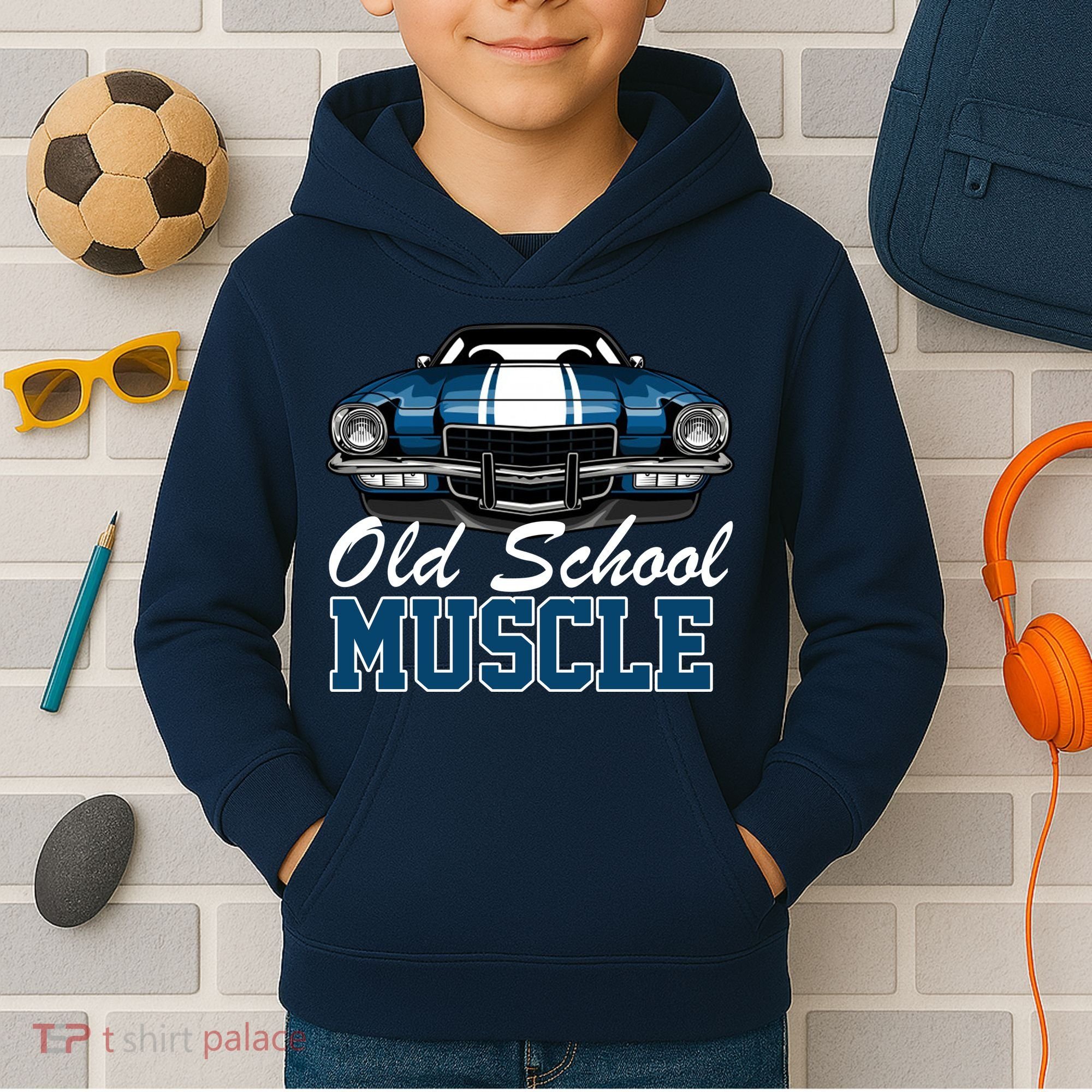 Old School Muscle Car Kids Hoodie