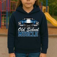 Old School Muscle Car Kids Hoodie thumb 3