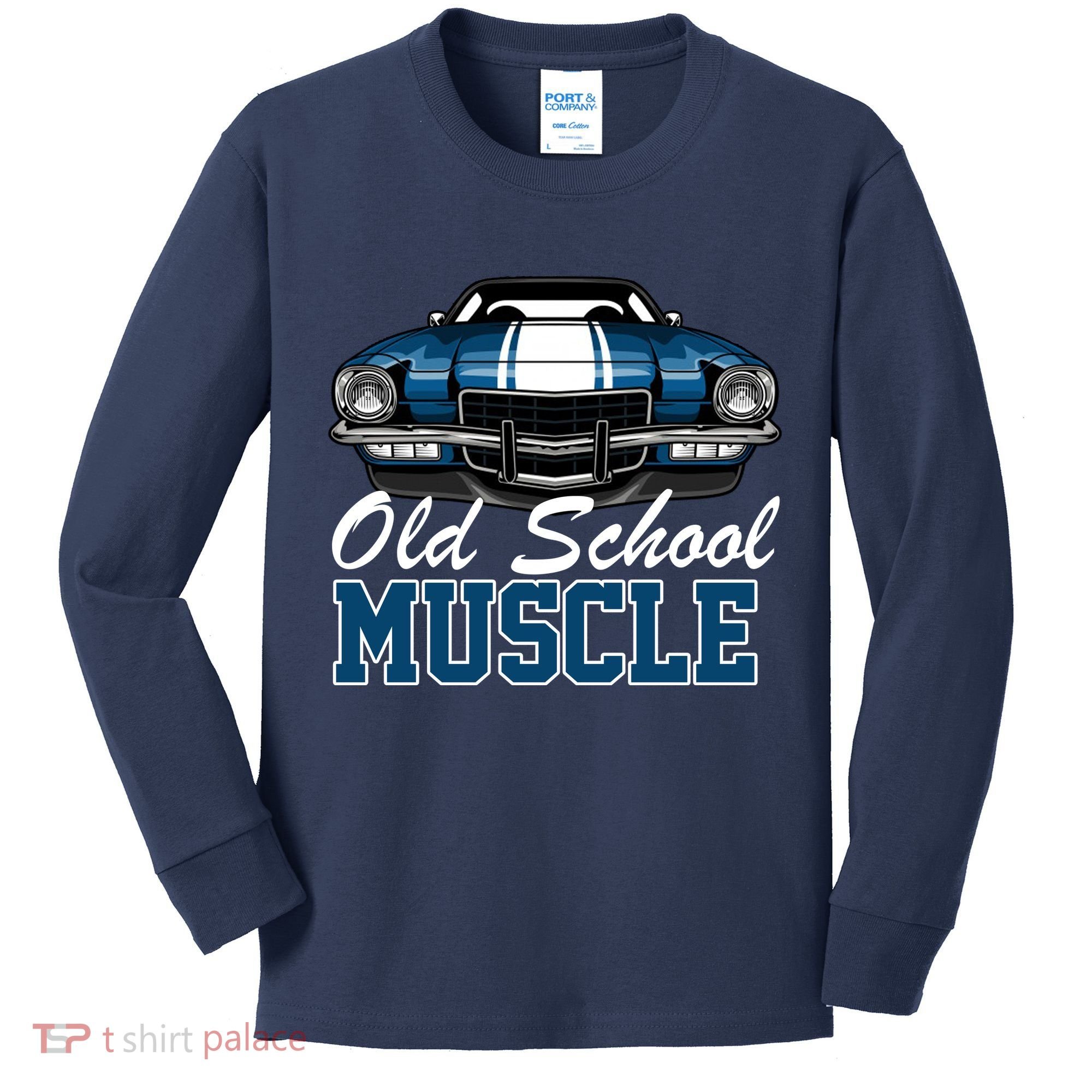 Old School Muscle Car Kids Long Sleeve Shirt
