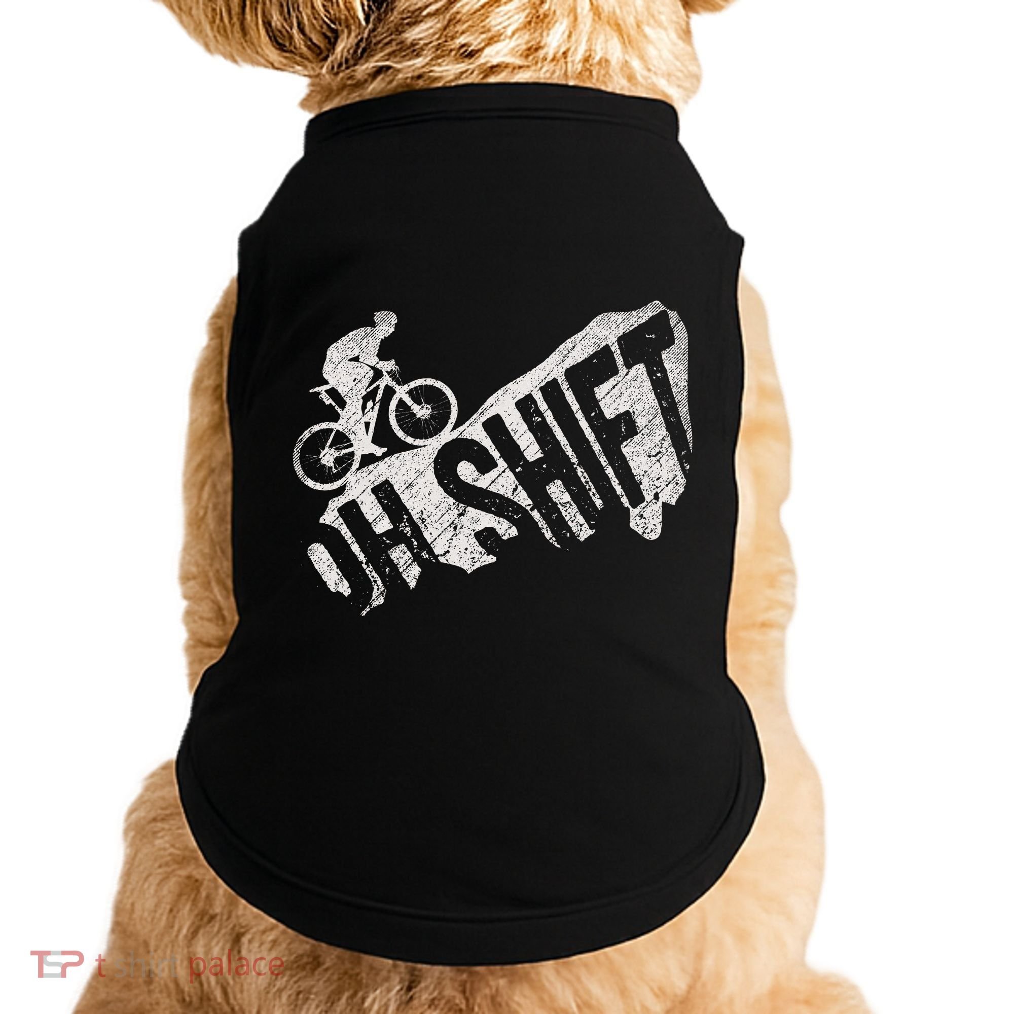Oh Shift Mountain Biking Bicycle Bike Rider Cyclist Doggie Tank