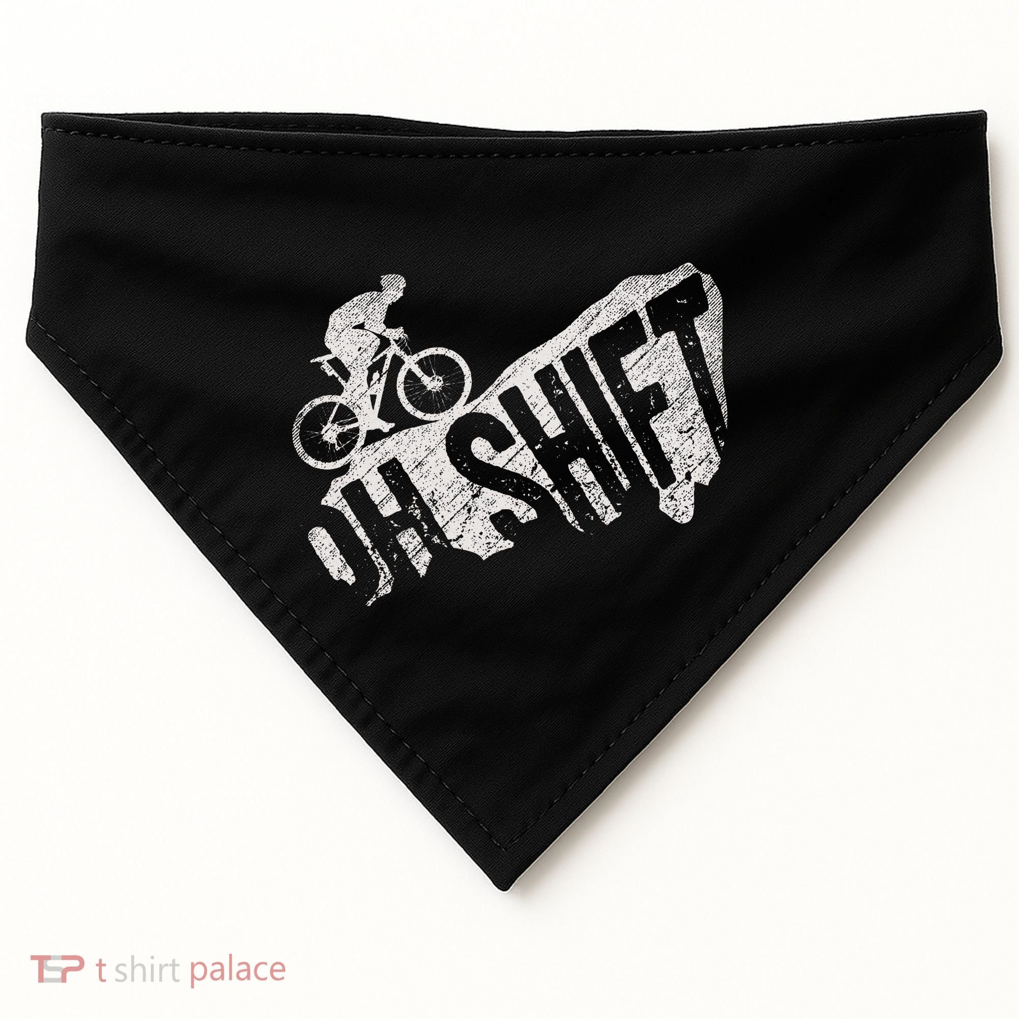 Oh Shift Mountain Biking Bicycle Bike Rider Cyclist USA-Made Doggie Bandana