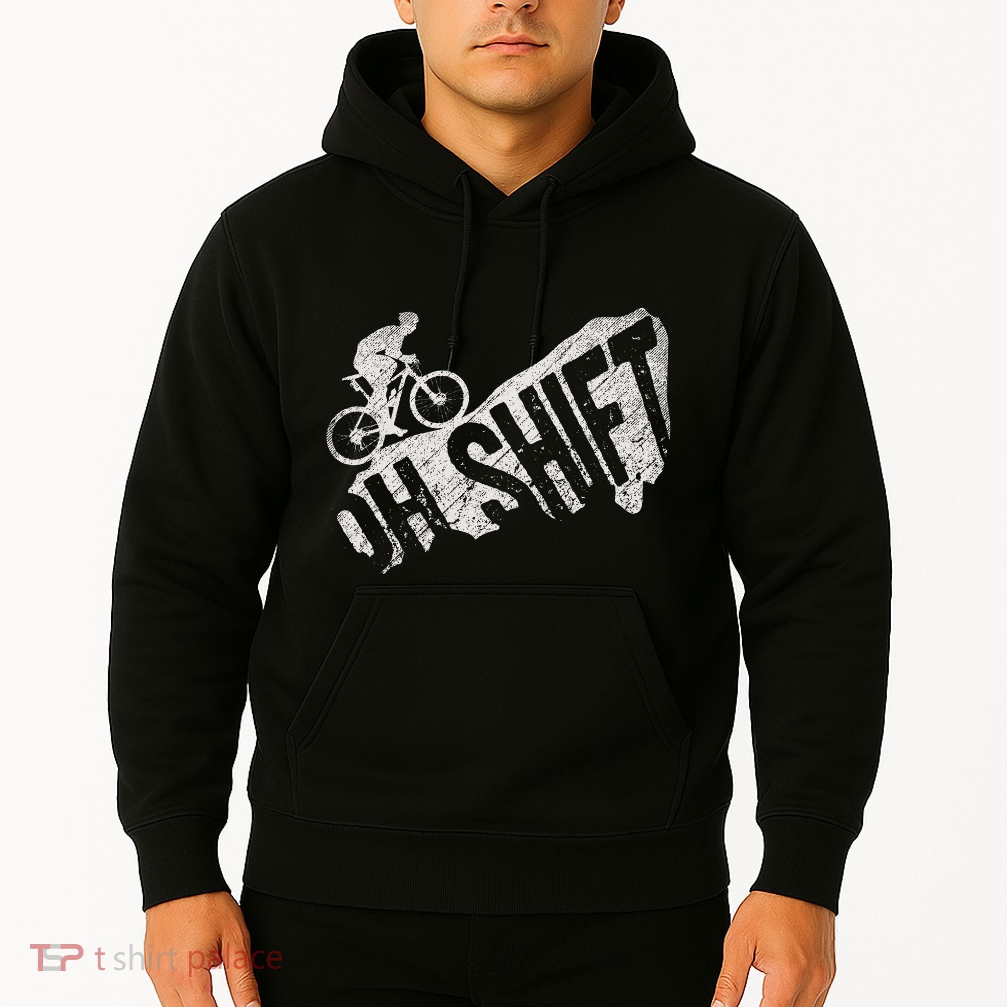 Oh Shift Mountain Biking Bicycle Bike Rider Cyclist Hoodie