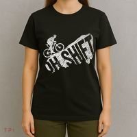 Oh Shift Mountain Biking Bicycle Bike Rider Cyclist T-Shirt thumb 4