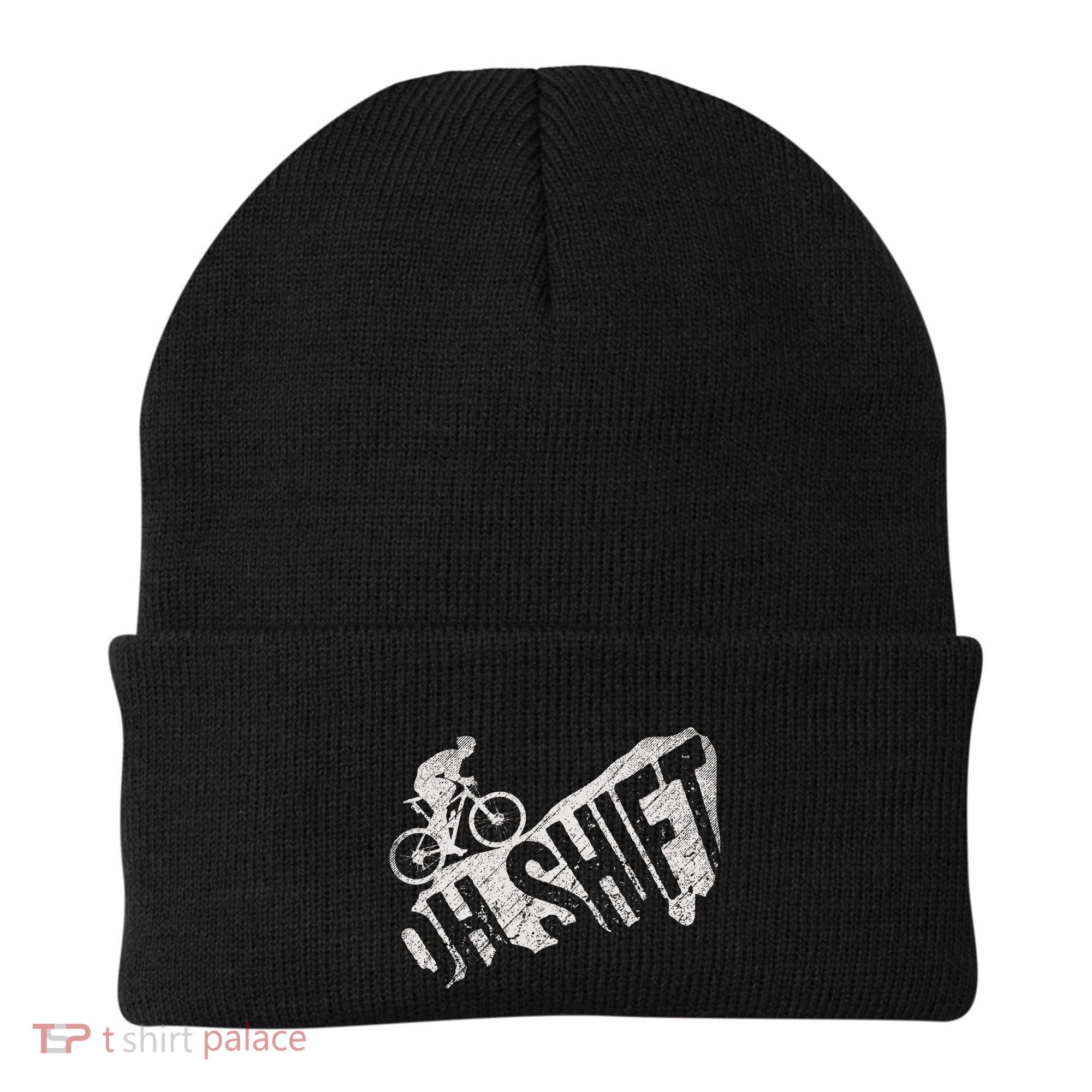 Oh Shift Mountain Biking Bicycle Bike Rider Cyclist Beanie