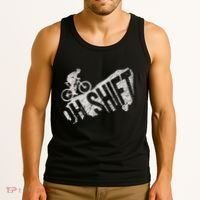 Oh Shift Mountain Biking Bicycle Bike Rider Cyclist Tank Top thumb 3