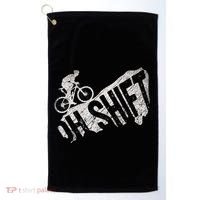 Oh Shift Mountain Biking Bicycle Bike Rider Cyclist Golf Towel thumb 0
