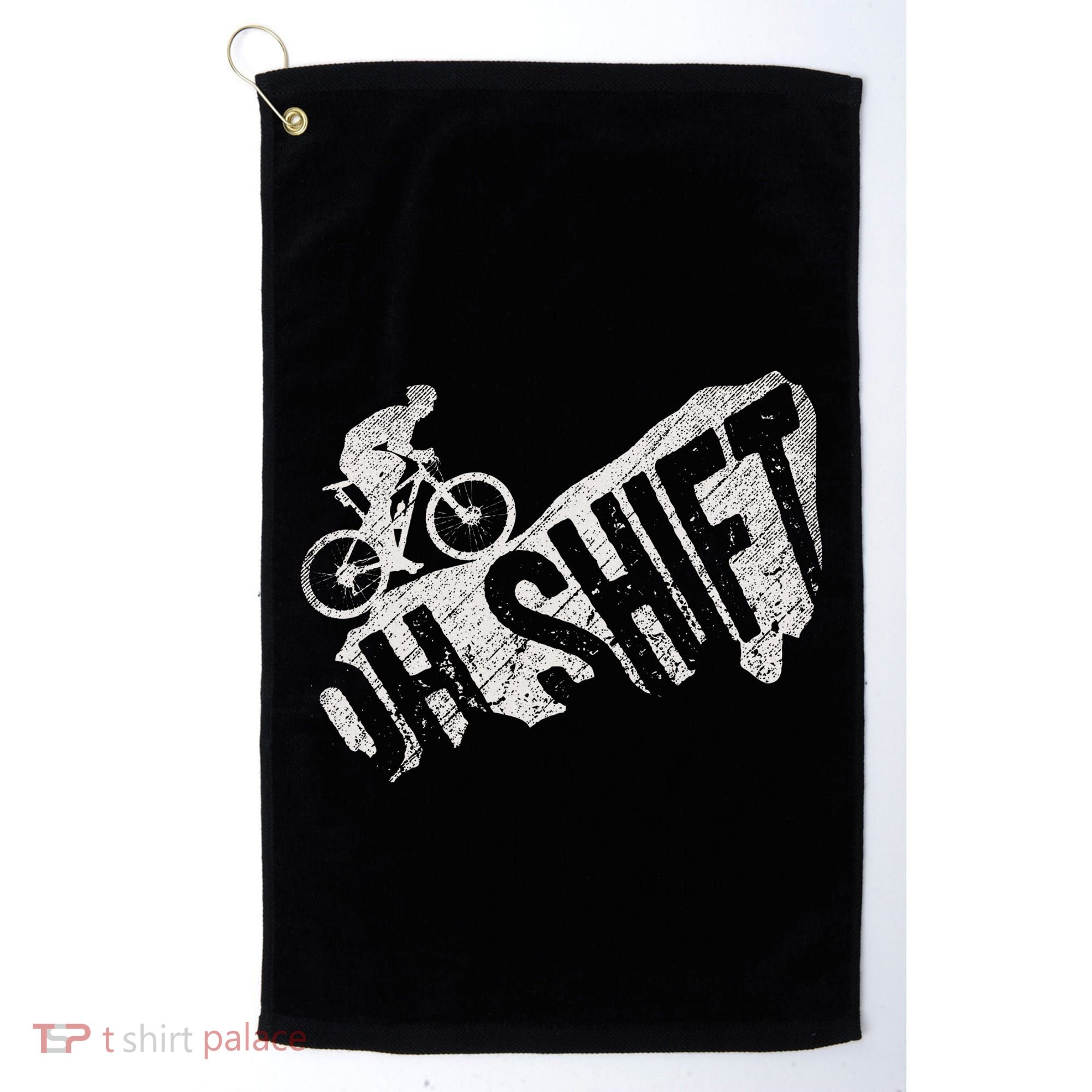Oh Shift Mountain Biking Bicycle Bike Rider Cyclist Golf Towel