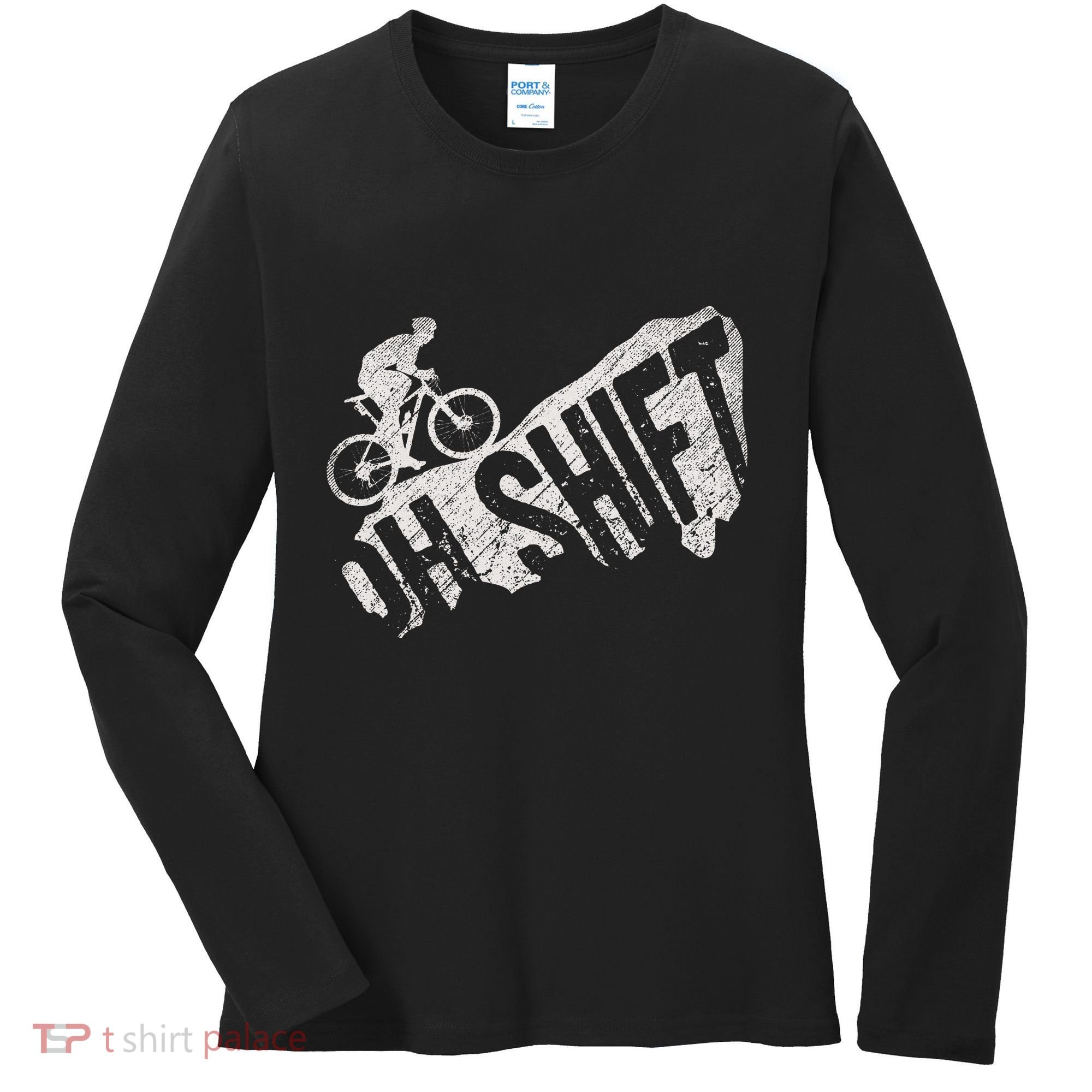 Oh Shift Mountain Biking Bicycle Bike Rider Cyclist Women's Long Sleeve Shirt