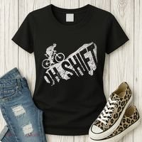 Oh Shift Mountain Biking Bicycle Bike Rider Cyclist Women's T-Shirt thumb 3