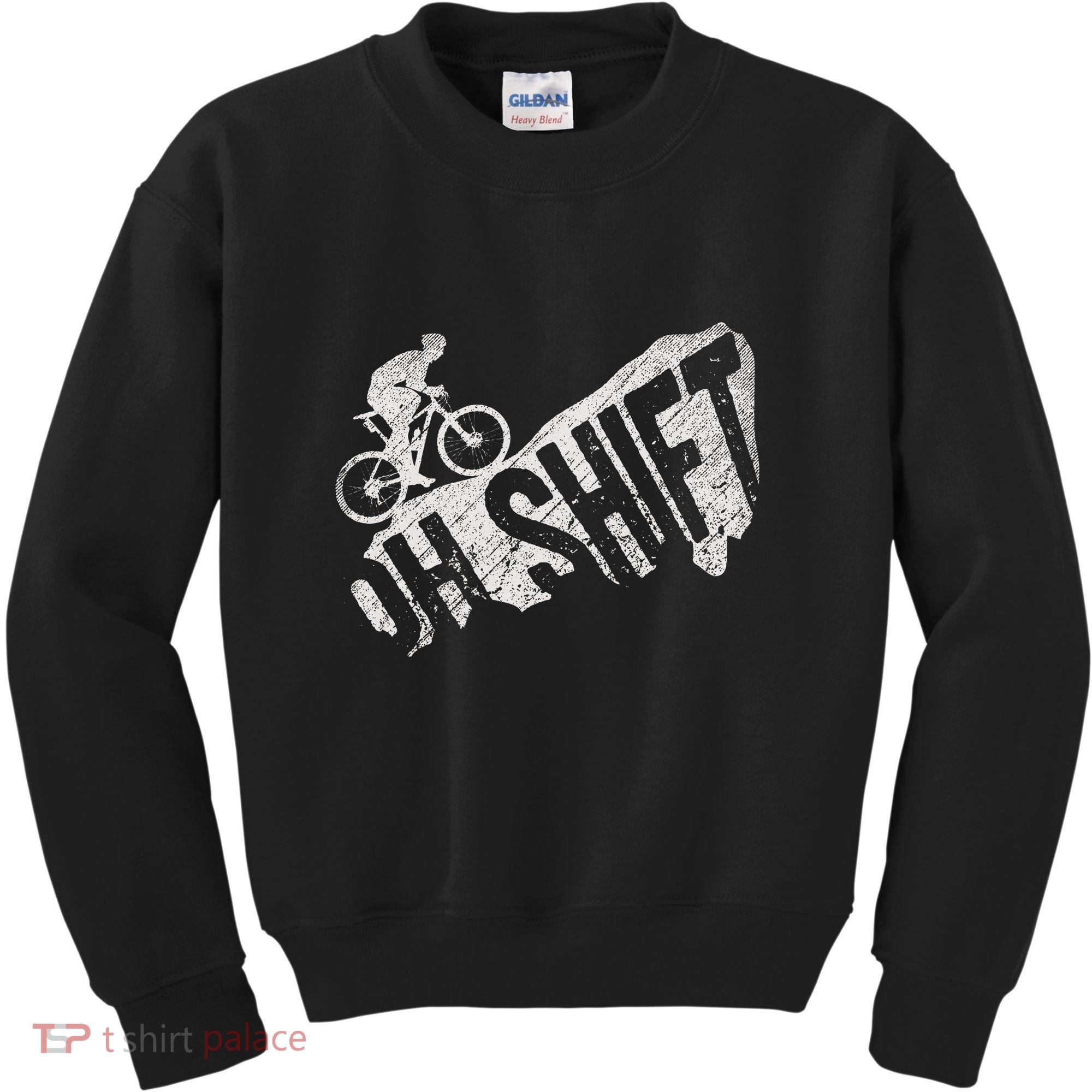 Oh Shift Mountain Biking Bicycle Bike Rider Cyclist Kids Sweatshirt