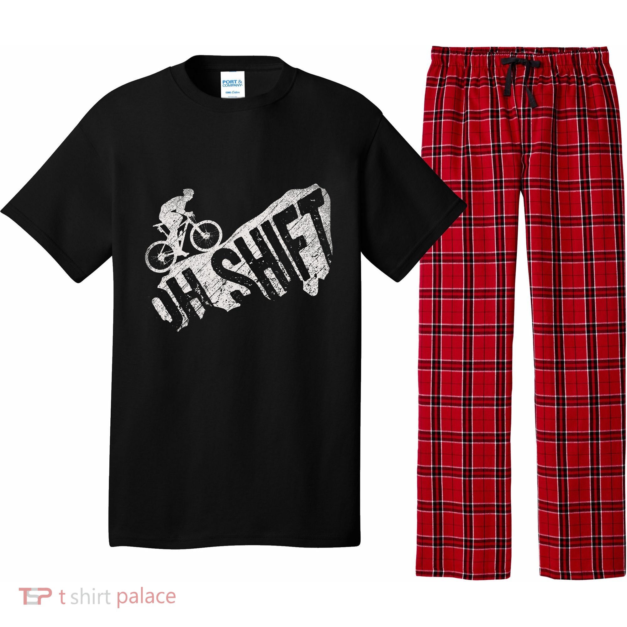 Oh Shift Mountain Biking Bicycle Bike Rider Cyclist Pajama Set