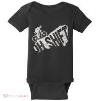 Oh Shift Mountain Biking Bicycle Bike Rider Cyclist Baby Bodysuit thumb 0