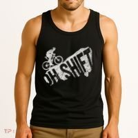 Oh Shift Mountain Biking Bicycle Bike Rider Cyclist Tank Top thumb 3
