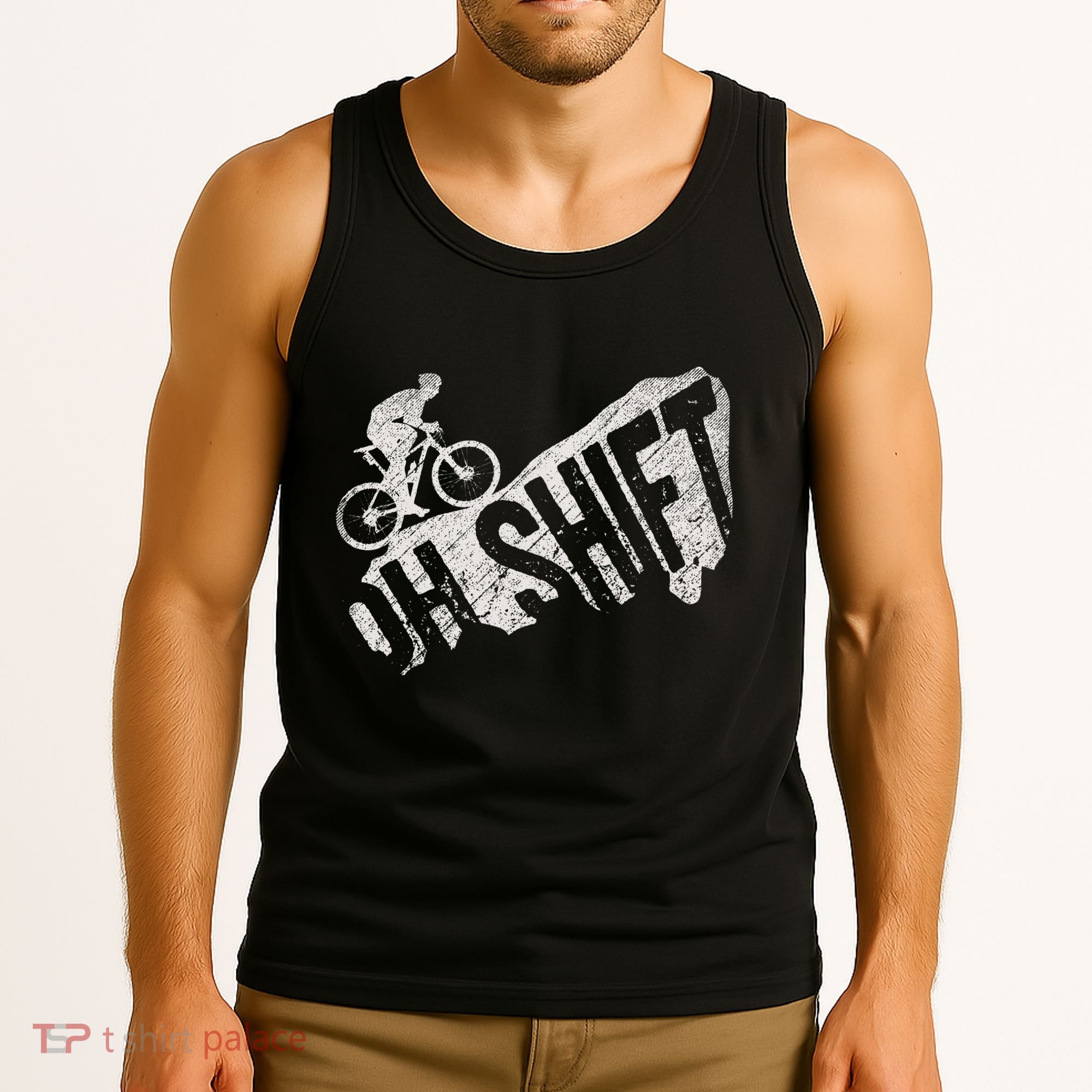 Oh Shift Mountain Biking Bicycle Bike Rider Cyclist Tank Top