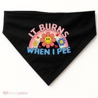 Oddly Specific Meme It Burns When I Pee Inappropriate Adult USA-Made Doggie Bandana thumb 0