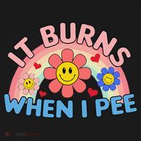 Oddly Specific Meme It Burns When I Pee Inappropriate Adult Pajama Set thumb 2