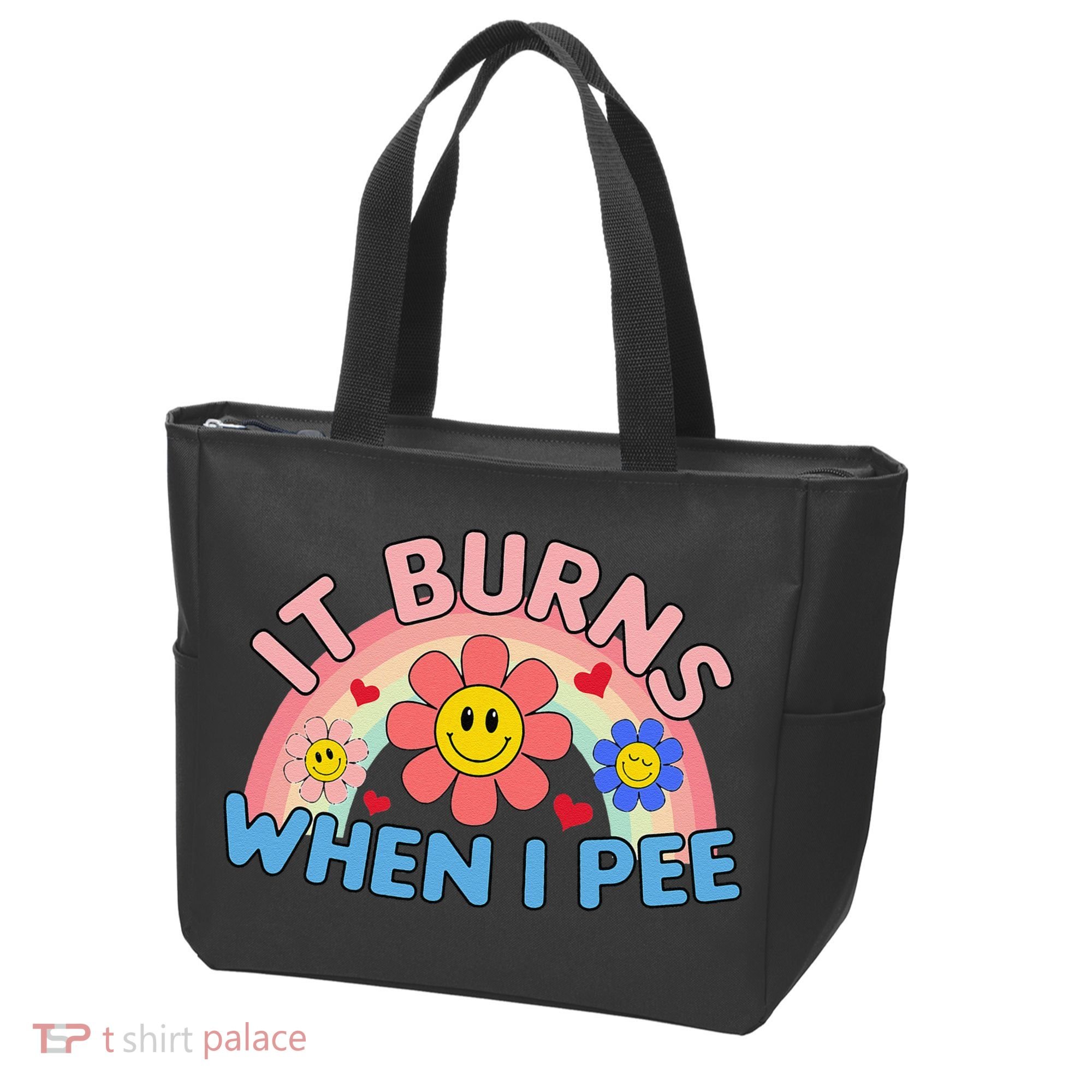 Oddly Specific Meme It Burns When I Pee Inappropriate Adult Tote Bag