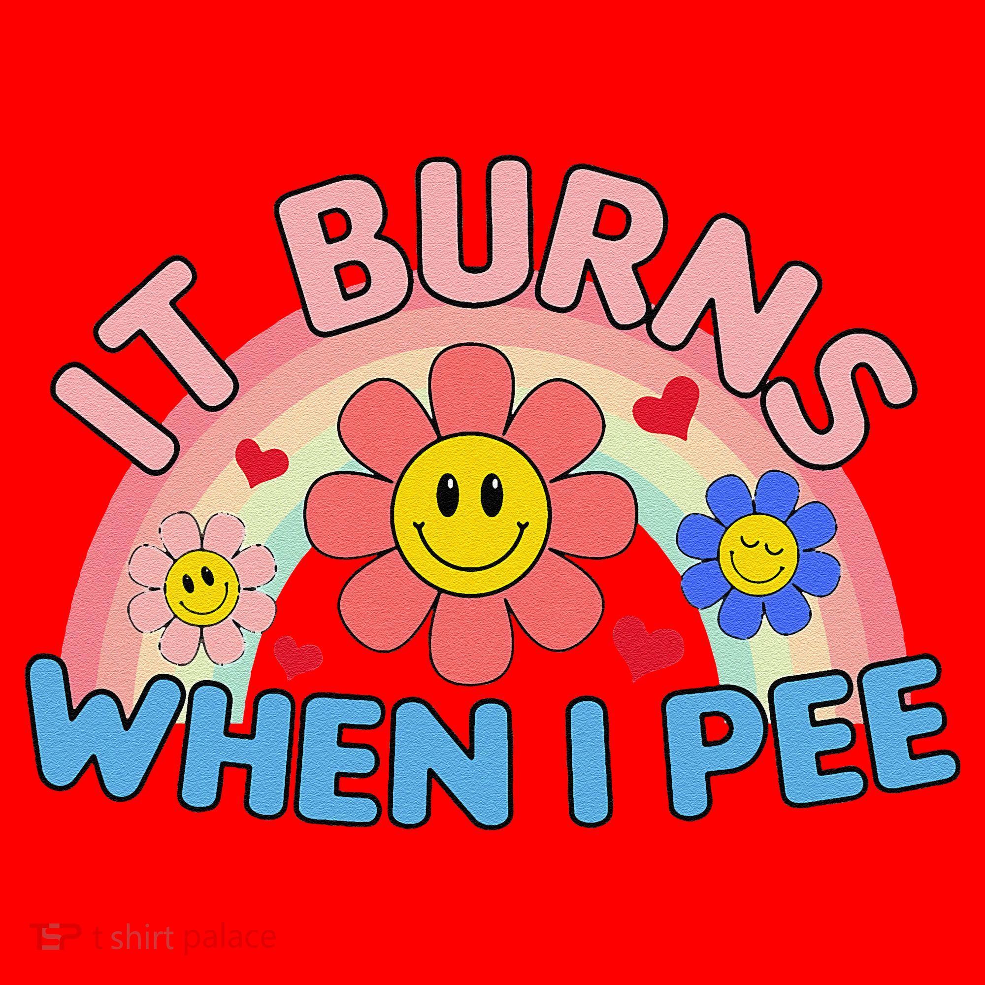 Oddly Specific Meme It Burns When I Pee Inappropriate Adult Santa Hat