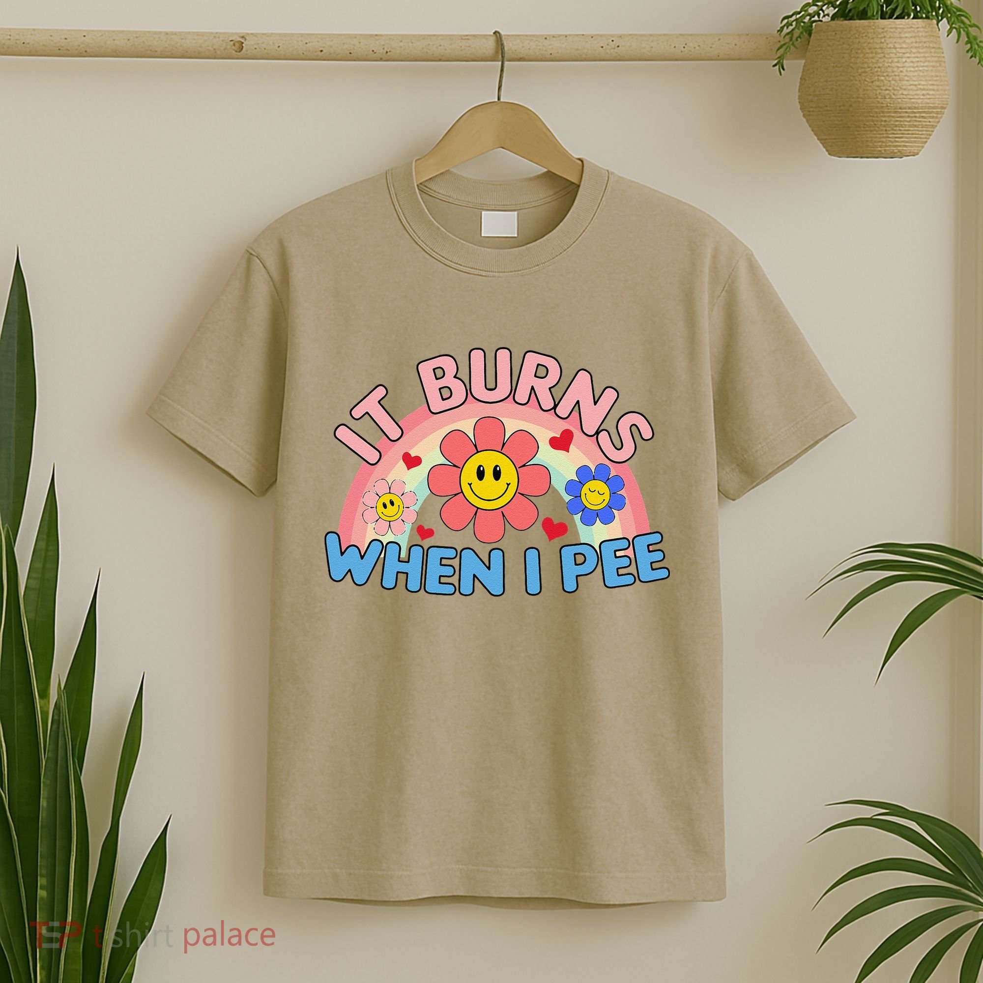Oddly Specific Meme It Burns When I Pee Inappropriate Adult T-Shirt
