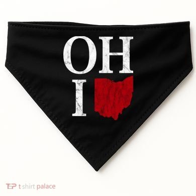 Ohio State Map USA-Made Doggie Bandana