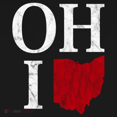 Ohio State Map Tie-Dye T-Shirt