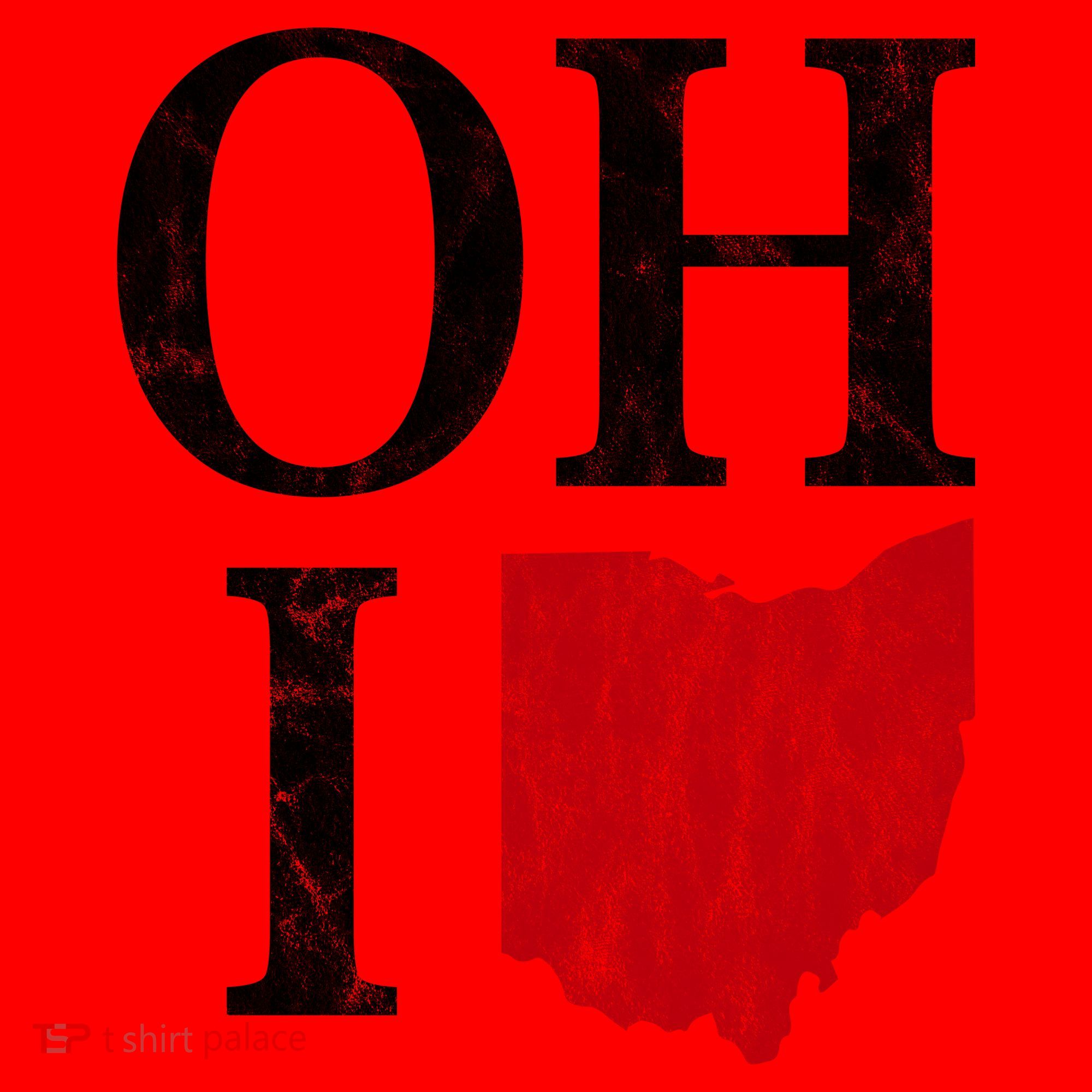 Ohio State Map Santa Hat