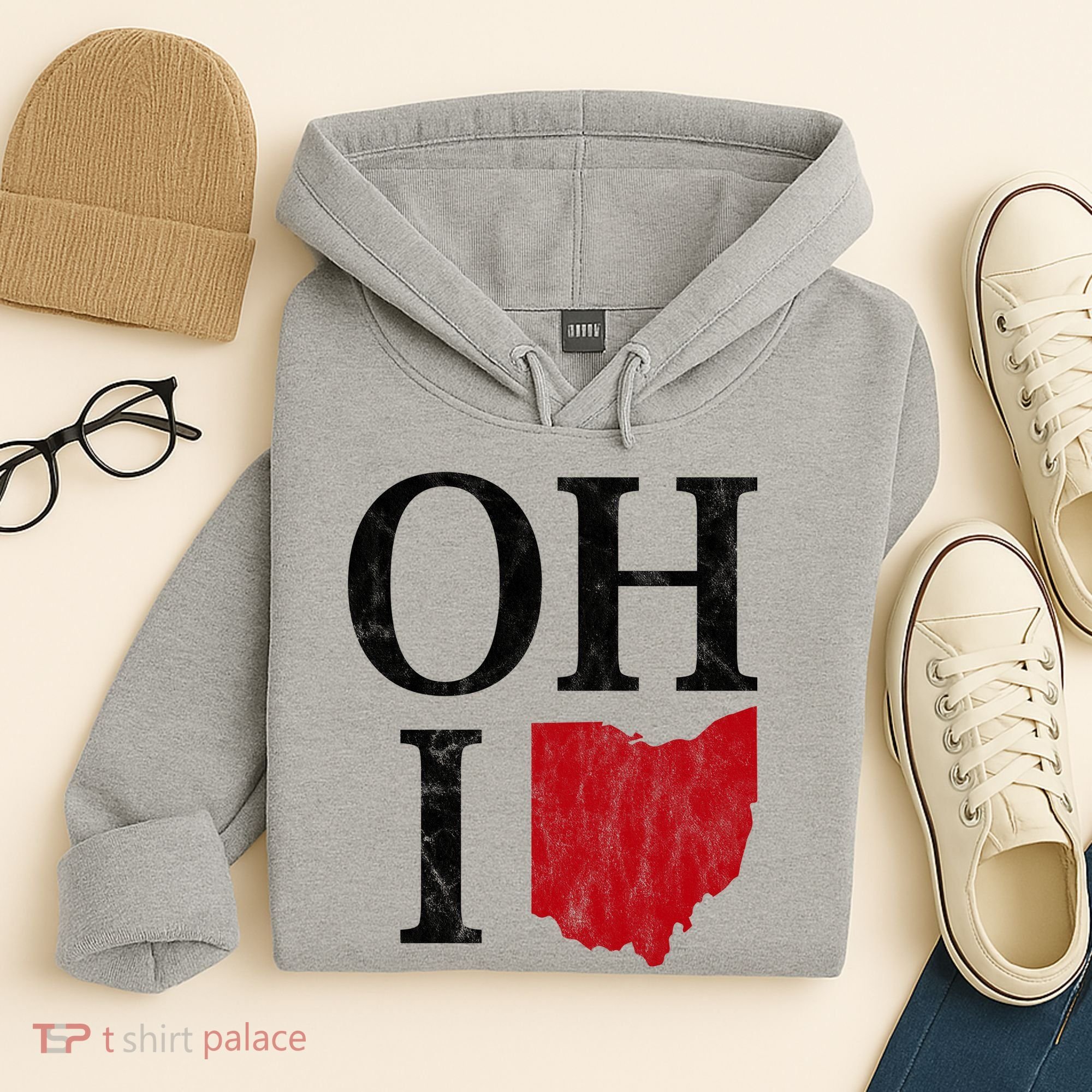 Ohio State Map Hoodie