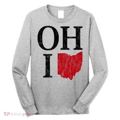 Ohio State Map Long Sleeve Shirt
