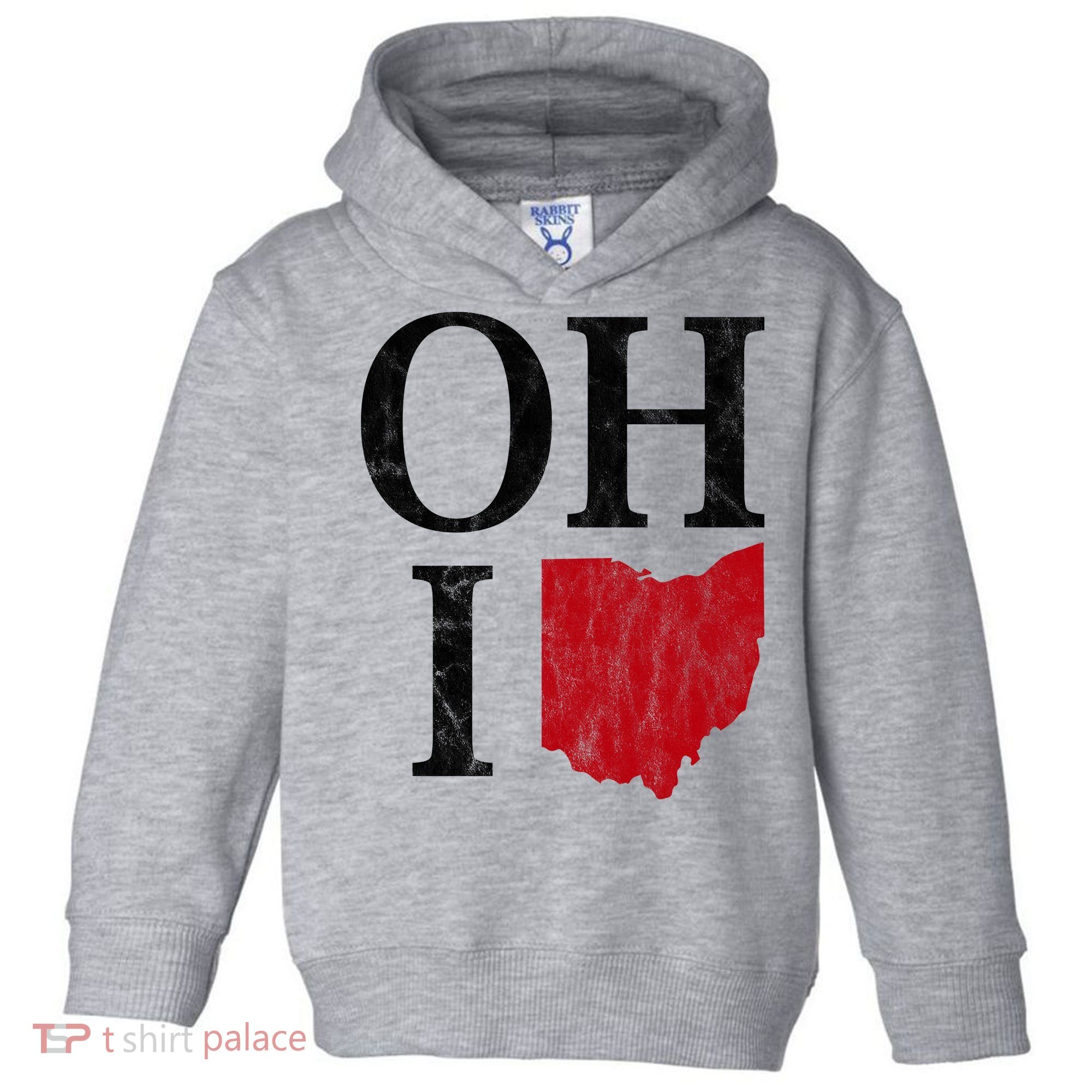 Ohio State Map Toddler Hoodie