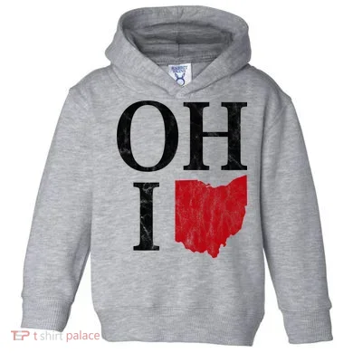 Ohio State Map Toddler Hoodie