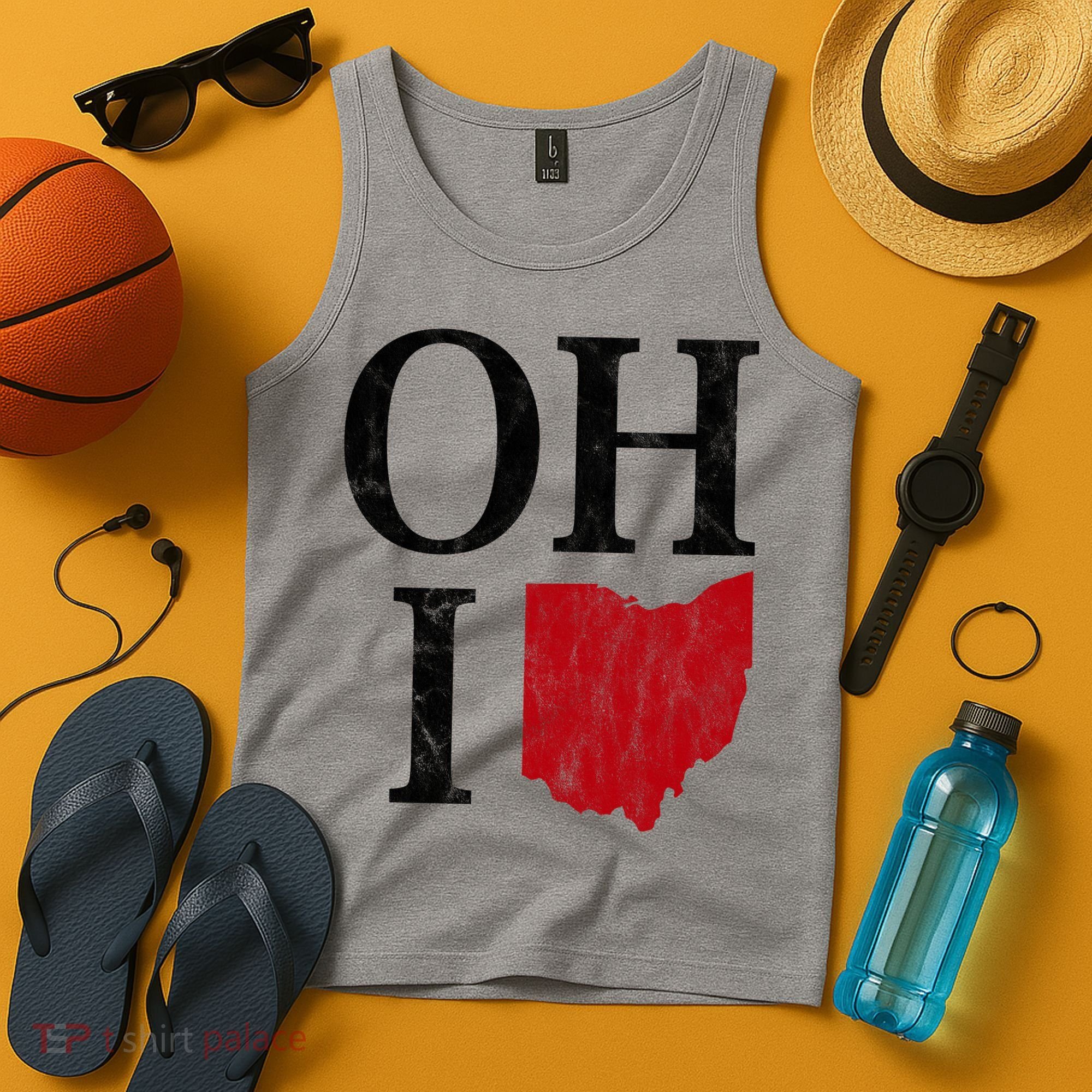 Ohio State Map Tank Top