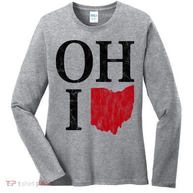 Ohio State Map Women's Long Sleeve Shirt