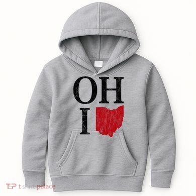 Ohio State Map Kids Hoodie