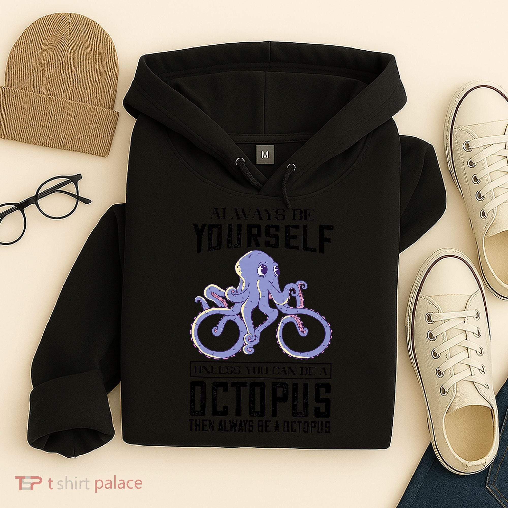 Octopus Sea Monster Cycling Always Be Yourself Cephalopod Hoodie