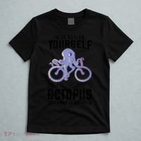Octopus Sea Monster Cycling Always Be Yourself Cephalopod T-Shirt thumb 5
