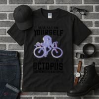 Octopus Sea Monster Cycling Always Be Yourself Cephalopod Tall T-Shirt thumb 3