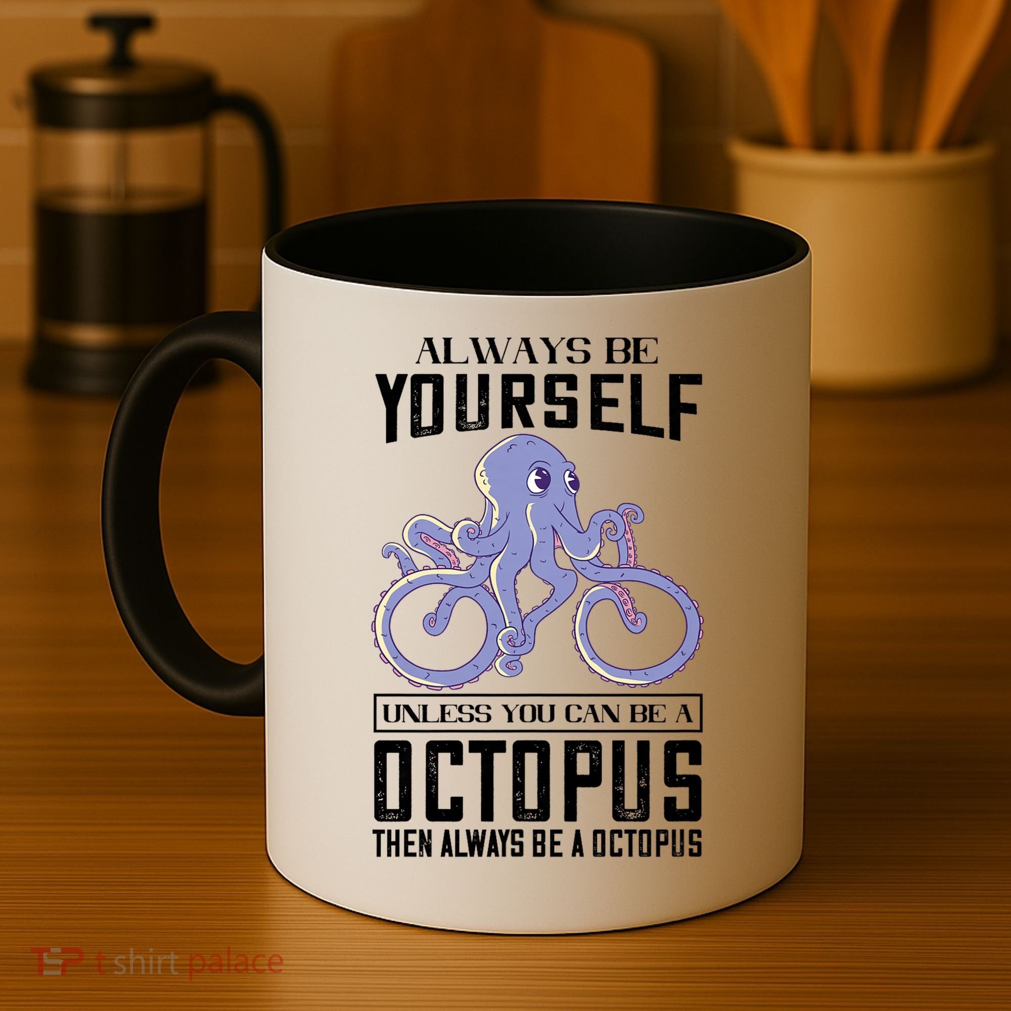 Octopus Sea Monster Cycling Always Be Yourself Cephalopod Coffee Mug